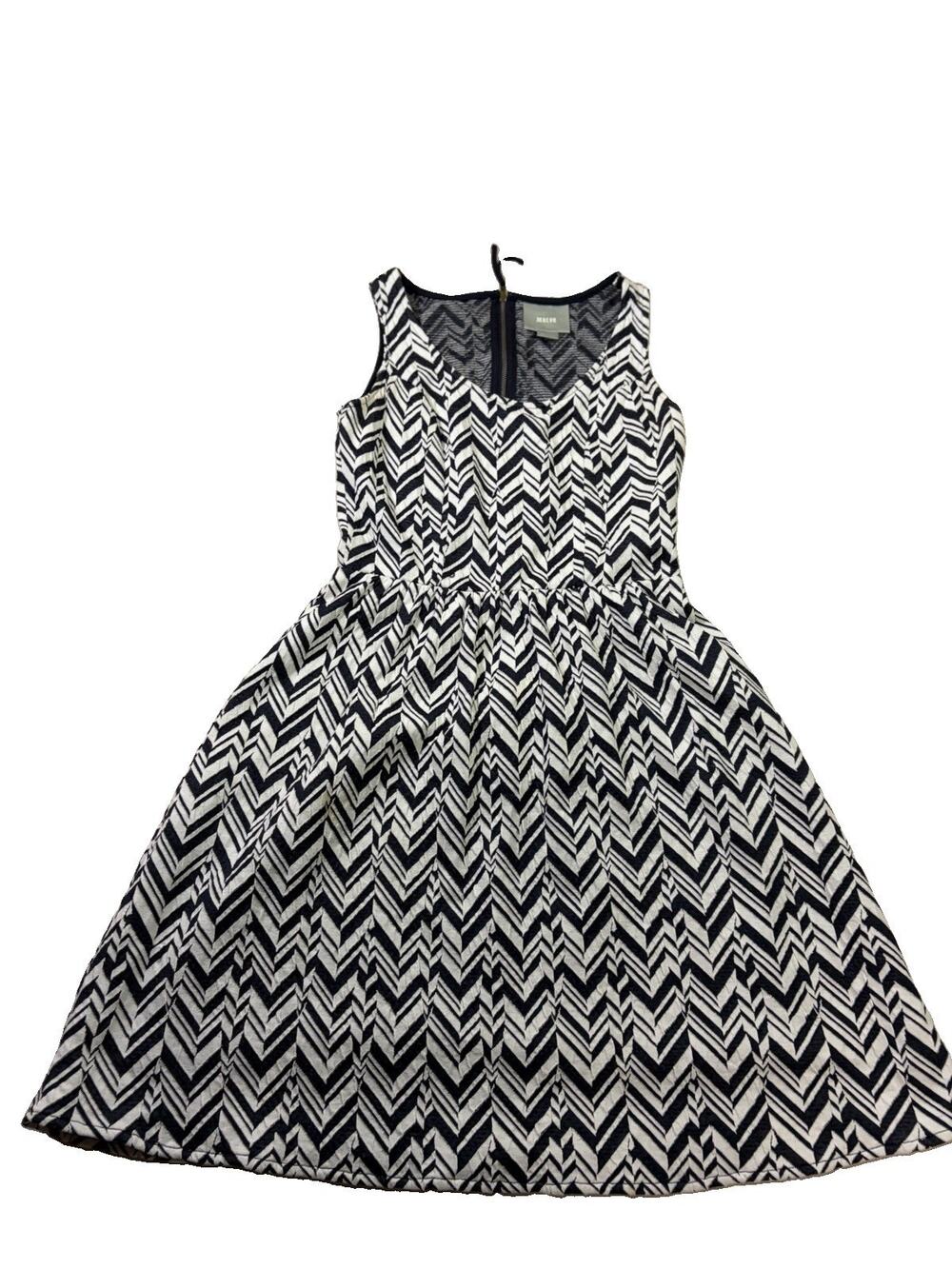 Anthropologie Maeve Size XS Chevron Caldera Sleeveless Scoop Fit & Flare Dress